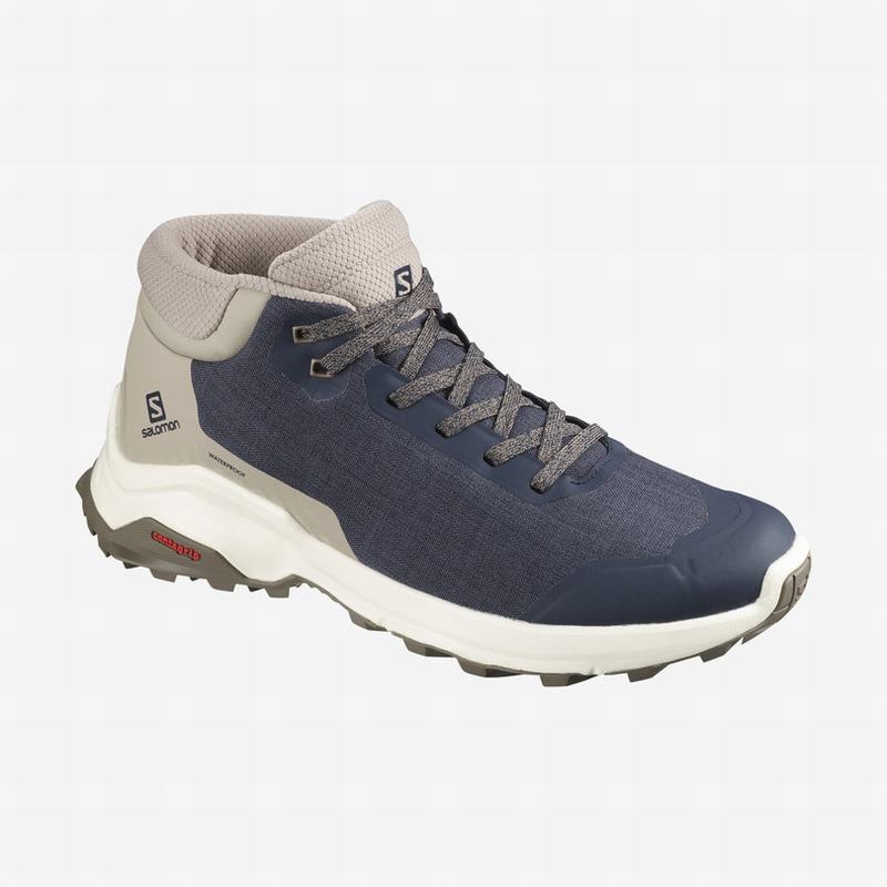 Salomon Israel X REVEAL CHUKKA CLIMASALOMON™ WATERPROOF - Mens Winter Boots - Navy (RIMD-62013)